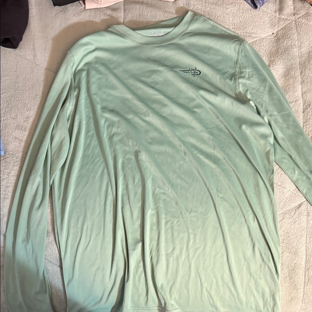 Reel life Men's Pastel Green Long Sleeve Shirt